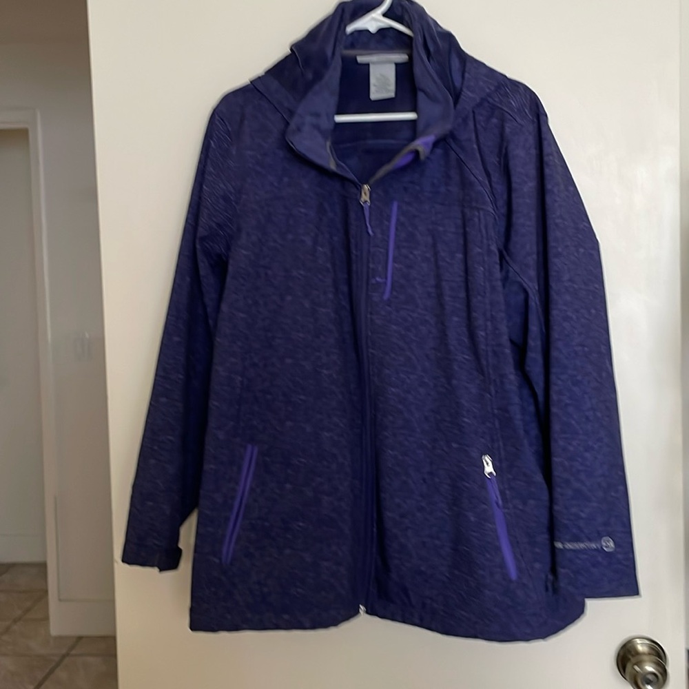 Lined, Hooded Rain Repellent Jacket, Plus Size